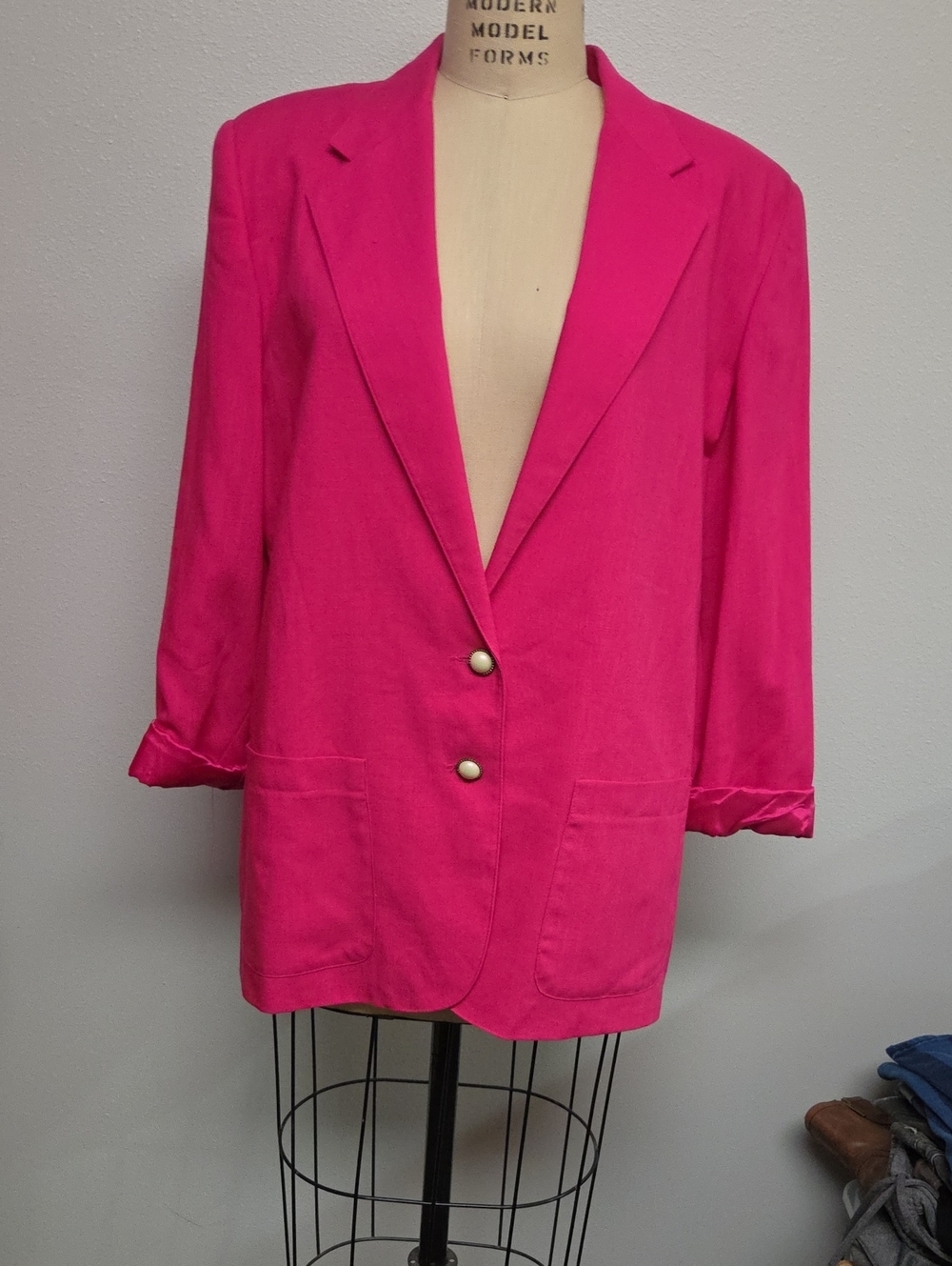 Michele Hot Pink Single-Breasted Blazer